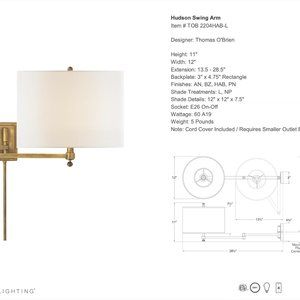 Visual Comfort & Co Linen Replacement Shade